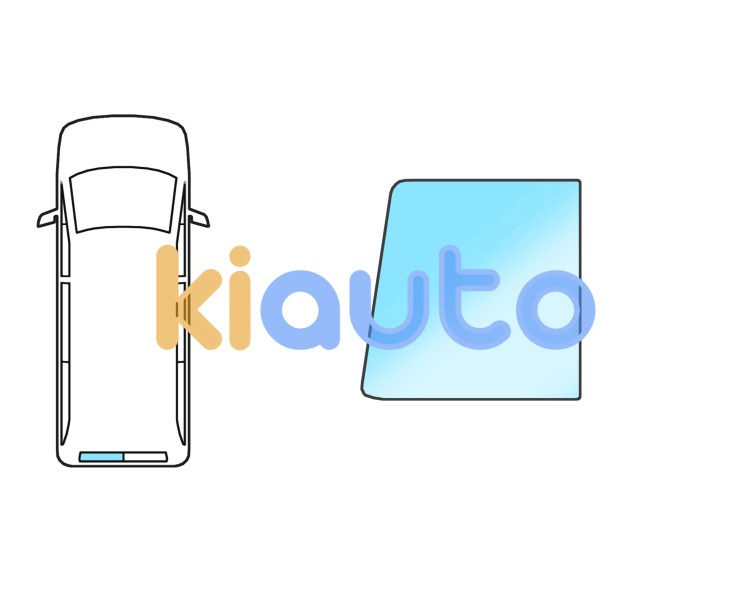 Luneta hyundai h1 1997-2001 trasera / 2 puertas traseras / fria / verde / izquierda Eurocode 4116BGNVLU