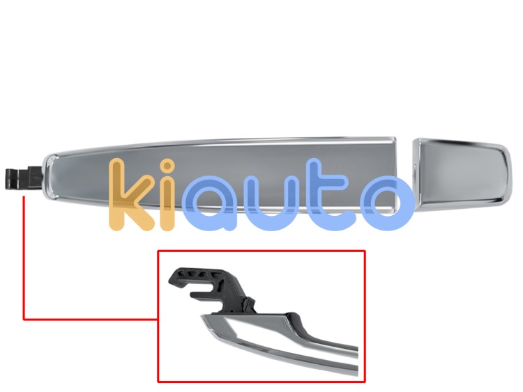 Maneta de puerta exterior chevrolet cruze 2009-2012 cromada / trasera izquierda OE 25936893