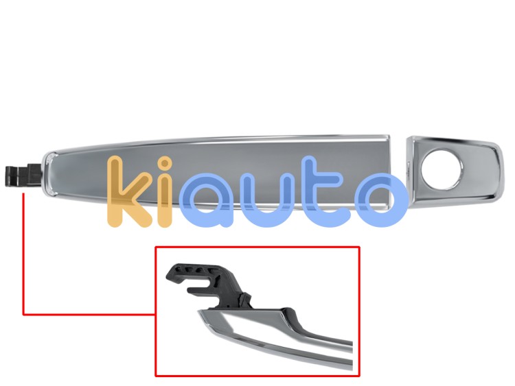 Maneta de puerta exterior opel mokka x 2016-2020 cromada / con agujero llave / delantera izquierda OE 25936893 / 92233091