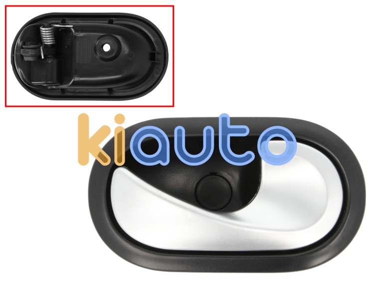 Maneta de puerta interior dacia lodgy 2017-2022 para clip / con palanca plata / base negra / delantera derecha OE 8200735218
