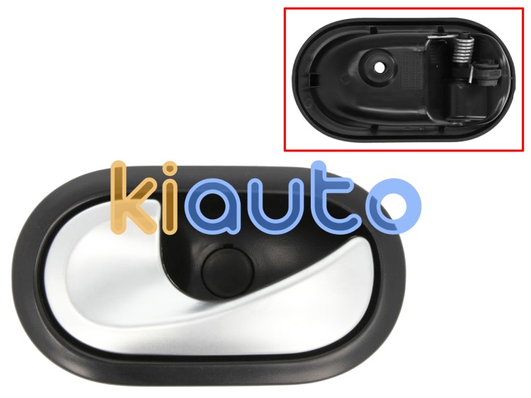 Maneta de puerta interior dacia lodgy 2017-2022 para clip / con palanca plata / base negra / delantera izquierda OE 8200735219