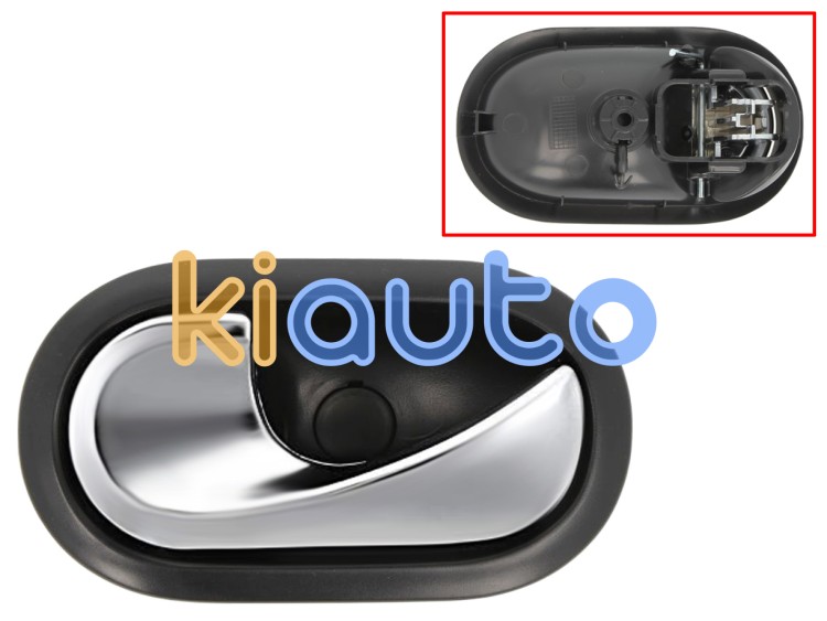 Maneta de puerta interior smart forfour 2014-2020 para cable / con palanca cromada / base negra / delantera izquierda OE 8200733848