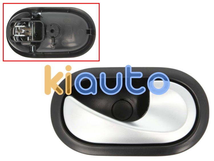 Maneta de puerta interior smart forfour eq 2020-2022 para cable / con palanca plata / base negra / trasera derecha OE 8200174074