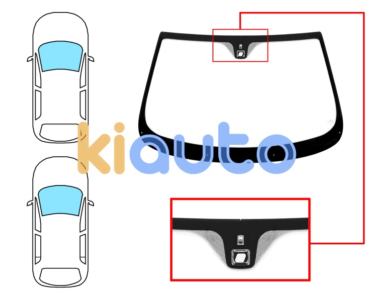 Parabrisas alfa romeo 159 2005-2011 4 puertas / familiar / delantero / verde / con base espejo / con sensor Eurocode 2039AGSM1B