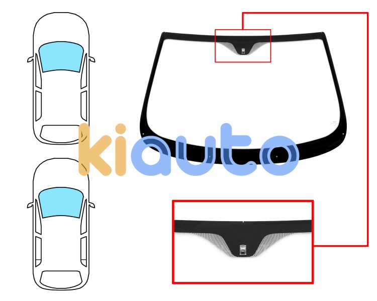 Parabrisas alfa romeo 159 2005-2011 4 puertas / familiar / delantero / verde / con base espejo Eurocode 2039AGS