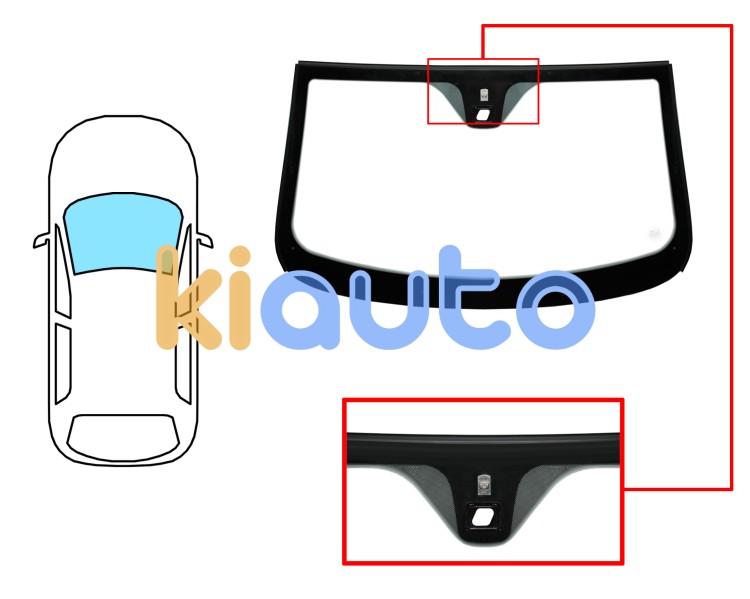 Parabrisas alfa romeo brera 2006-2010 coupe / delantero / verde / con base espejo / con sensor Eurocode 2040AGSMZ6J