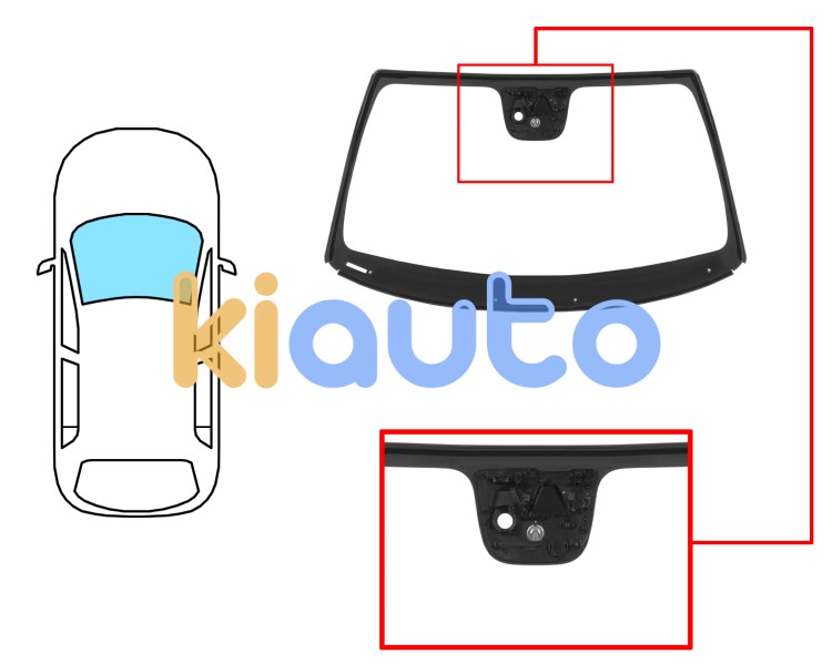 Parabrisas alfa romeo giulia 2015-2023 delantero / verde / acustico / con base espejo / con sensor / molduras premontadas Eurocode 2048AGAMVZ