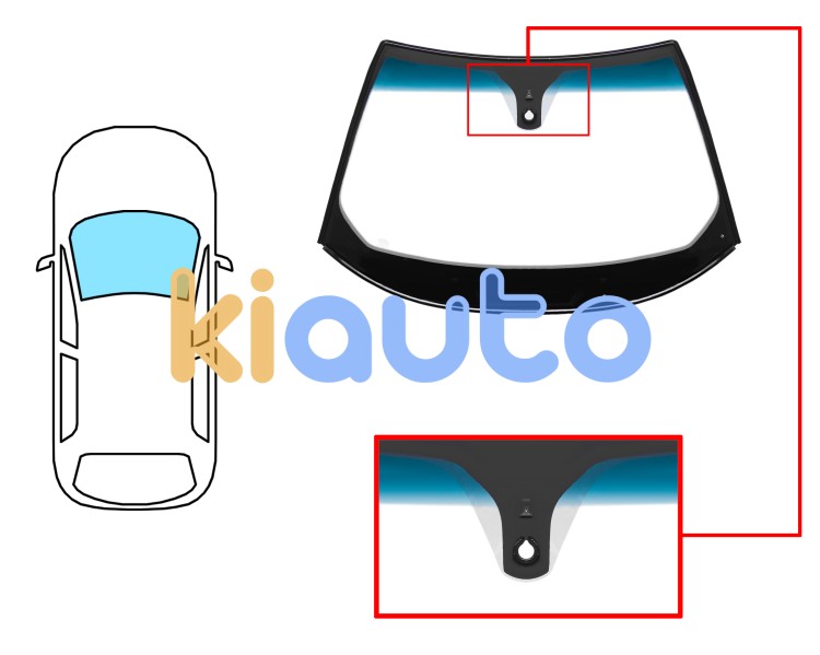 Parabrisas alfa romeo giulietta 2010-2016 delantero / verde banda azul / con base espejo / con sensor / molduras premontadas Eurocode 2045AGNBLMWZ1B
