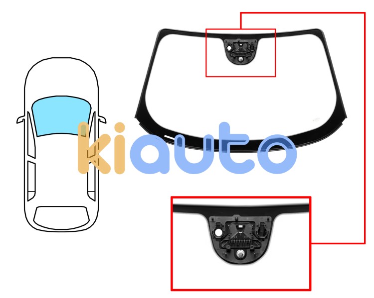 Parabrisas alfa romeo tonale 2022-2026 delantero / verde / acustico / con base espejo / con sensor / con soporte camara / molduras premontadas Eurocode 2050AGACMVZ