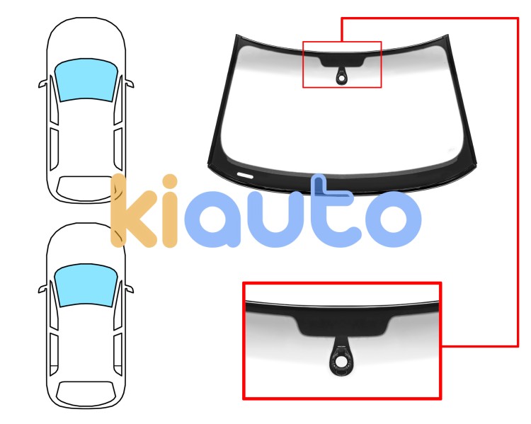 Parabrisas audi a1 2010-2014 3/5 puertas / delantero / verde banda gris / acustico / con sensor modificado / molduras premontadas Eurocode 8604AGAGYMVWZ95