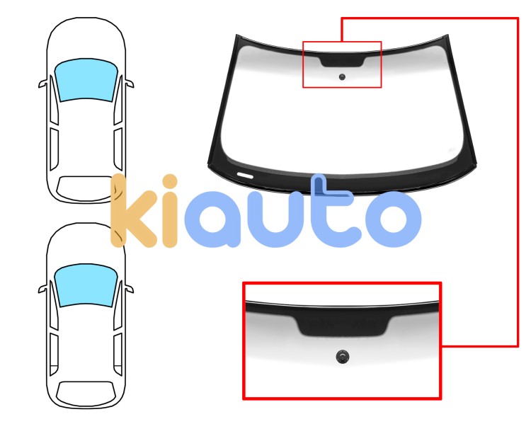 Parabrisas audi a1 2014-2018 3/5 puertas / delantero / verde banda gris / con base espejo / molduras premontadas Eurocode 8604AGSGYVWZ