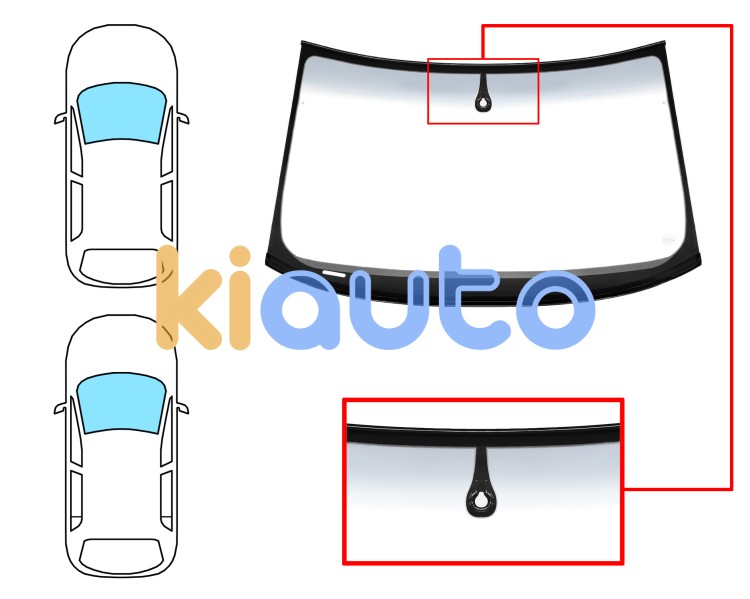 Parabrisas audi a3 2005-2008 3/5 puertas / delantero / verde banda gris / acustico / con sensor / molduras premontadas Eurocode 8580AGAGYMVW1B