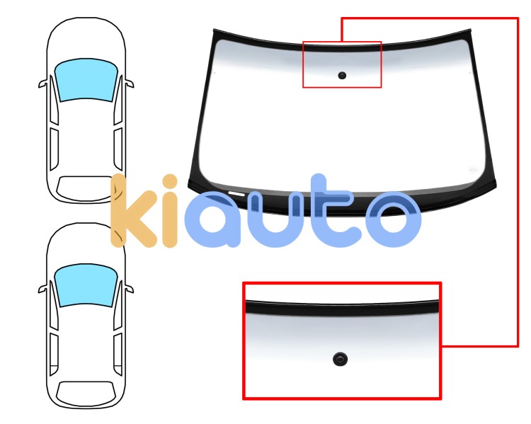 Parabrisas audi a3 2005-2008 3/5 puertas / delantero / verde banda gris / con base espejo / molduras premontadas Eurocode 8580AGSGYVW