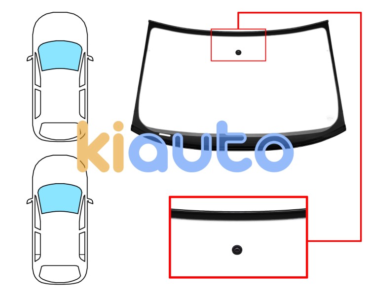 Parabrisas audi a3 2005-2008 3/5 puertas / delantero / verde / con base espejo / molduras premontadas Eurocode 8580AGSVW