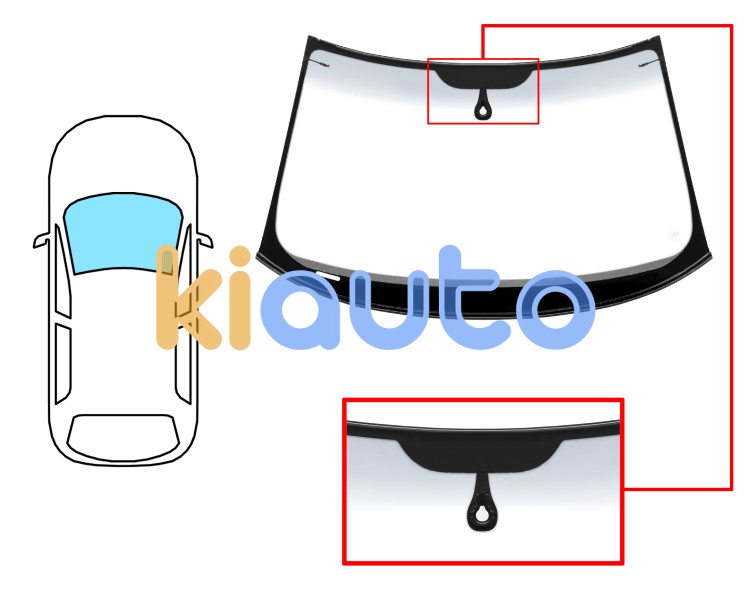 Parabrisas audi a3 2008-2012 cabrio / delantero / verde banda gris / con sensor / antena / molduras premontadas Eurocode 8599AGSGYAMVW1P