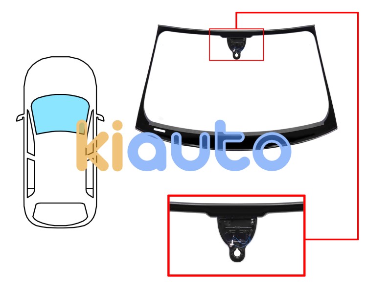 Parabrisas audi a4 2012-2015 4 puertas / familiar / delantero / verde / con sensor / con soporte camara / molduras premontadas Eurocode 8589AGNCMVZ1P