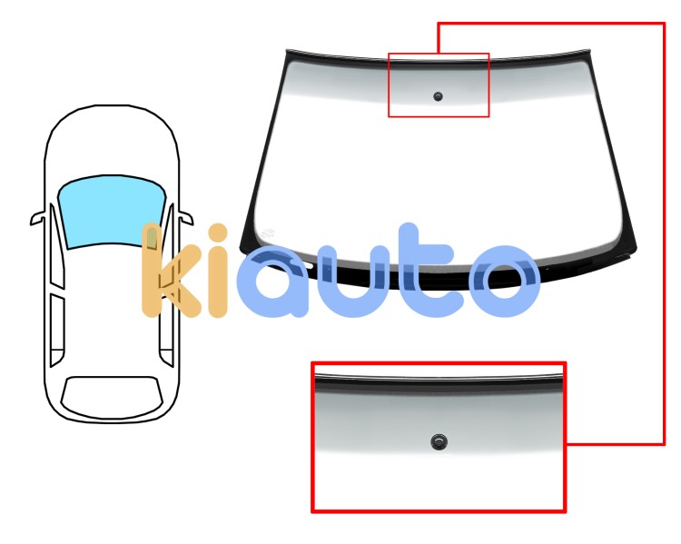 Parabrisas audi a6 2002-2004 4 puertas / delantero / reflectante / banda gris / con base espejo / molduras premontadas Eurocode 8557ACCGYVZ1B