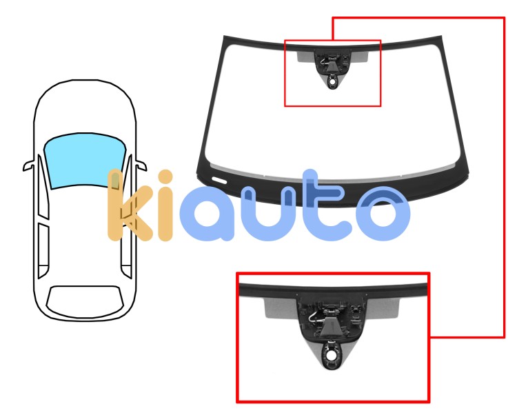Parabrisas audi a6 2022-2023 4 puertas / familiar / delantero / verde / acustico / con sensor / con soporte camara / cambio en la serigrafia / molduras premontadas Eurocode 8644AGACMVZ1B