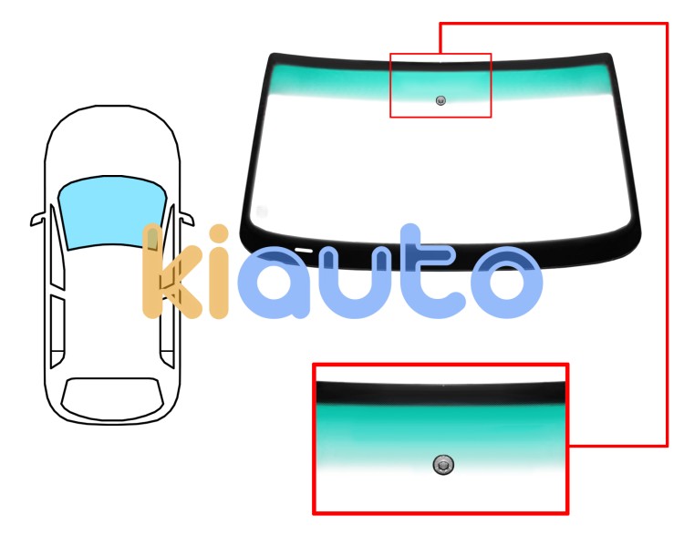 Parabrisas audi a8 1994-1999 delantero / reflectante / banda verde / con base espejo Eurocode 8546ACCGNV