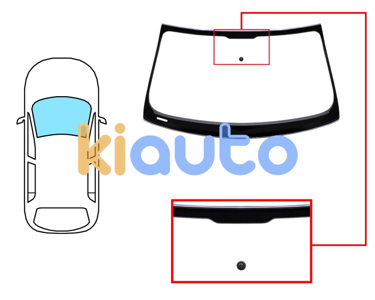 Parabrisas audi q5 2012-2017 delantero / verde / con base espejo / molduras premontadas Eurocode 8596AGSVW