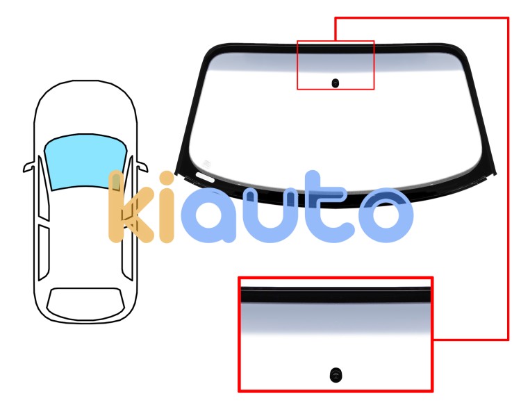 Parabrisas audi tt 1998-2006 coupe / cabrio / delantero / verde banda gris / con base espejo a 12,00cm / molduras premontadas Eurocode 8561AGNGYVZ