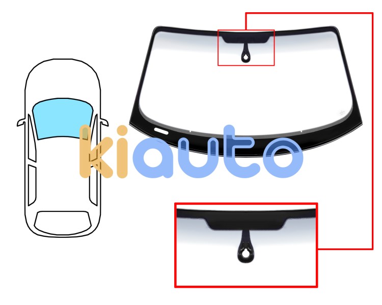 Parabrisas audi tt 2010-2014 cabrio / delantero / verde banda gris / con sensor / molduras premontadas Eurocode 8594AGSGYMVW1P