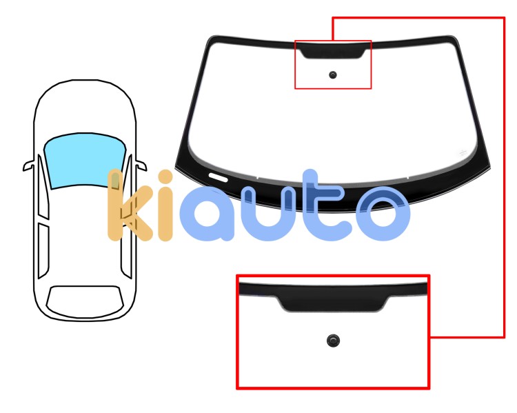 Parabrisas audi tt 2010-2014 cabrio / delantero / verde / con base espejo 14,50cm / molduras premontadas Eurocode 8594AGSVW1H