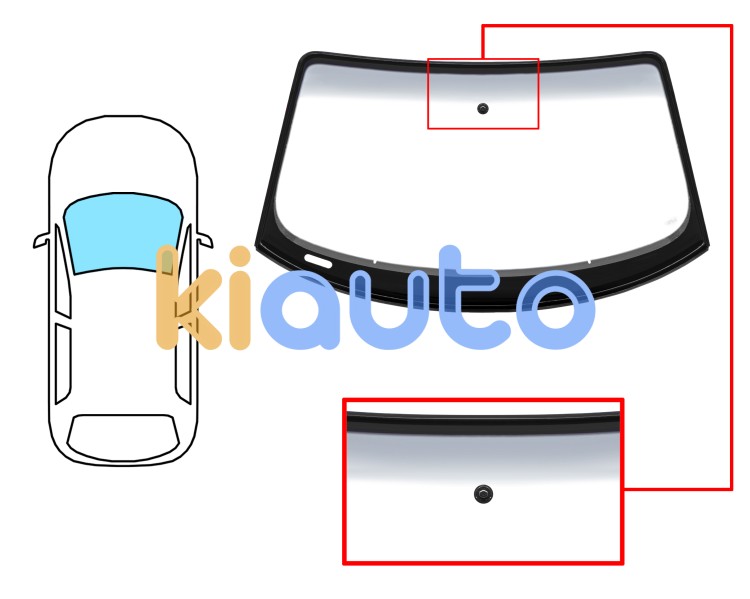 Parabrisas audi tt 2010-2014 coupe / delantero / verde banda gris / con base espejo a 14,50cm / molduras premontadas Eurocode 8591AGSGYVZ1H