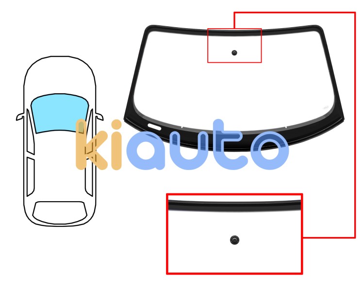 Parabrisas audi tt 2010-2014 coupe / delantero / verde / con base espejo a 14,50cm / molduras premontadas Eurocode 8591AGSVZ1H