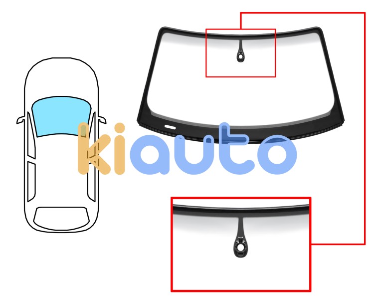 Parabrisas audi tt 2018-2023 coupe / delantero / verde banda gris / con sensor / molduras premontadas Eurocode 8624AGSGYMVZ