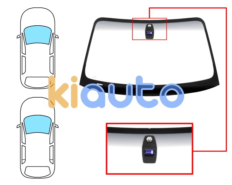 Parabrisas bmw serie 1 (e81-e87) 2003-2007 3/5 puertas / delantero / verde banda gris / con base espejo / con sensor Eurocode 2448AGNGYMV1B