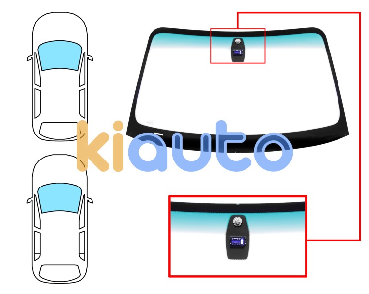 Parabrisas bmw serie 1 (e81-e87) 2003-2007 3/5 puertas / delantero / verde banda verde / con base espejo / con sensor Eurocode 2448AGNGNMV1B