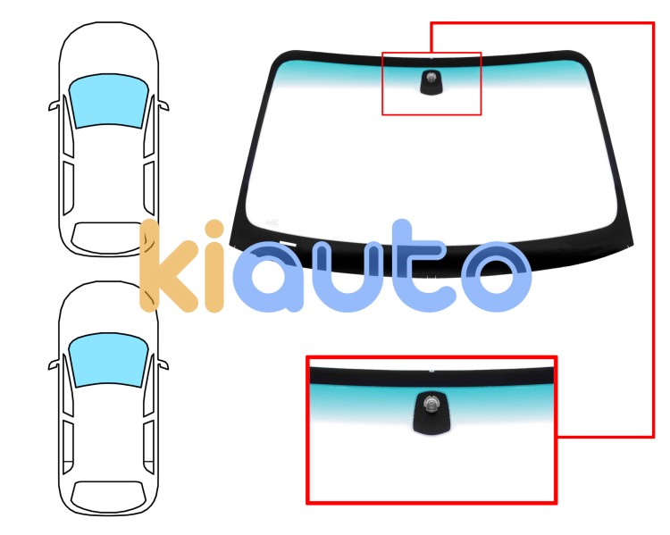 Parabrisas bmw serie 1 (e81-e87) 2007-2012 3/5 puertas / delantero / verde banda verde / con base espejo Eurocode 2448AGNGNV