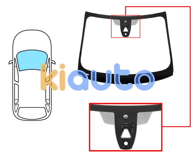 Parabrisas bmw serie 2 (f46) 2014-2018 grand tourer delantero / verde / acustico / con base espejo / con sensor / con soporte camara / molduras premontadas Eurocode 2479AGACMVZ
