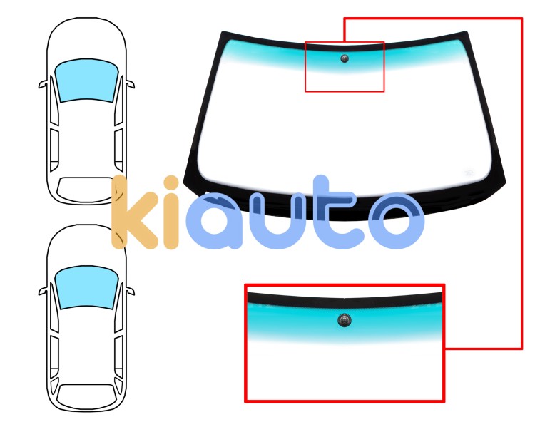 Parabrisas bmw serie 3 (e36) 1990-1998 4 puertas / familiar / delantero / verde banda verde / con base espejo Eurocode 2431AGNGNV