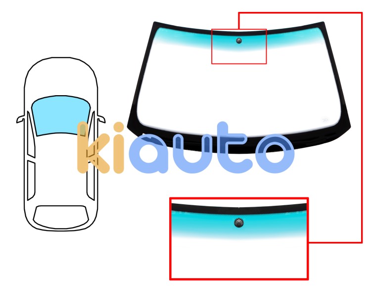 Parabrisas bmw serie 3 (e36) 1994-2000 compact / delantero / verde banda verde / con base espejo Eurocode 2431AGNGNV