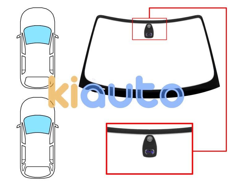 Parabrisas bmw serie 3 (e46) 1998-2001 4 puertas / familiar / delantero / verde / con base espejo / con sensor / cambio en la serigrafia Eurocode 2436AGNMV1B