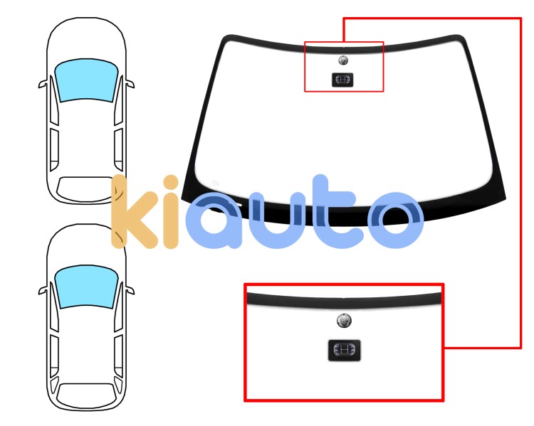 Parabrisas bmw serie 3 (e46) 1998-2001 4 puertas / familiar / delantero / verde / con base espejo / con sensor / serigrafiado Eurocode 2436AGNMV