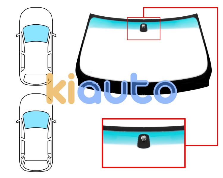 Parabrisas bmw serie 3 (e90-e91) 2005-2009 4 puertas / familiar / delantero / verde banda verde / con base espejo Eurocode 2447AGNGNV
