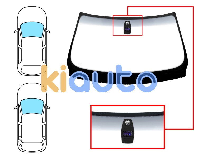 Parabrisas bmw serie 3 (e90-e91) 2009-2012 4 puertas / familiar / delantero / verde banda gris / con base espejo / con sensor Eurocode 2447AGNGYMV1B