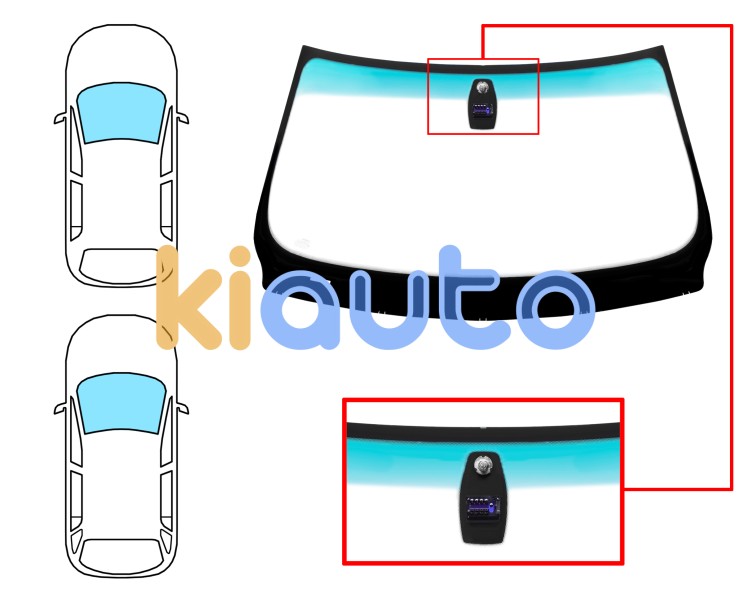 Parabrisas bmw serie 3 (e90-e91) 2009-2012 4 puertas / familiar / delantero / verde banda verde / con base espejo / con sensor Eurocode 2447AGNGNMV1B