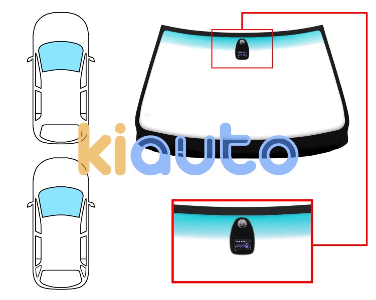 Parabrisas bmw serie 5 (e39) 2001-2003 4 puertas / familiar / delantero / verde banda verde / con base espejo / con sensor modificado Eurocode 2434AGNGNMV6T