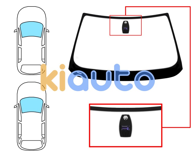 Parabrisas bmw serie 5 (e60-e61) 2007-2011 4 puertas / familiar / delantero / verde / con base espejo / con sensor Eurocode 2445AGSMV