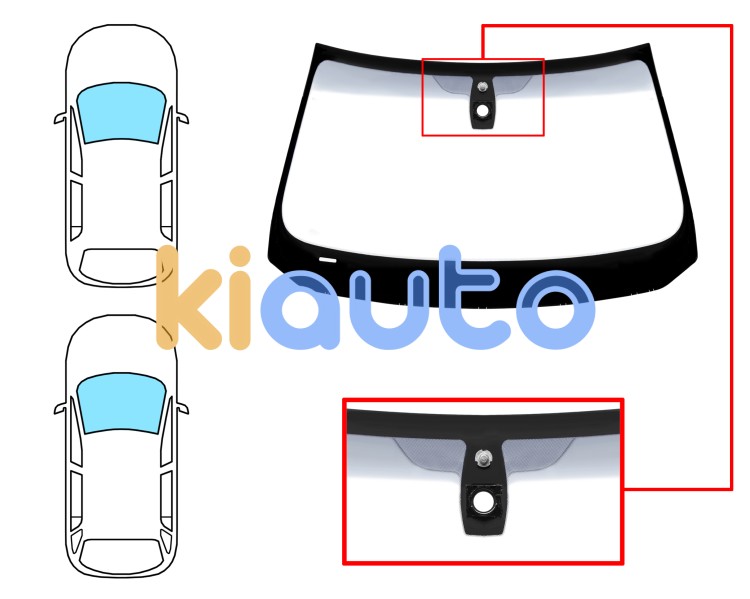 Parabrisas bmw serie 5 (f10-f11) 2010-2013 4 puertas / familiar / delantero / reflectante / banda gris / con base espejo / con sensor Eurocode 2459ACCGYMV