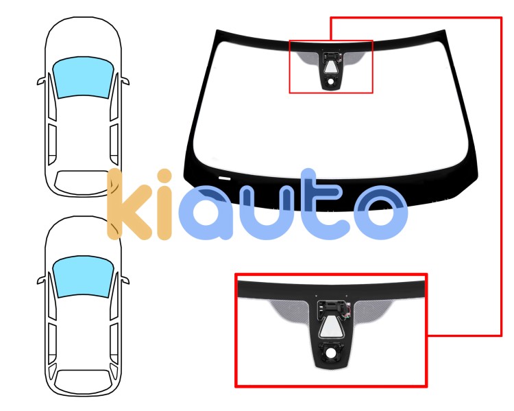 Parabrisas bmw serie 5 (f10-f11) 2010-2013 4 puertas / familiar / delantero / verde / con soporte camara / con sensor Eurocode 2459AGSCMV7P