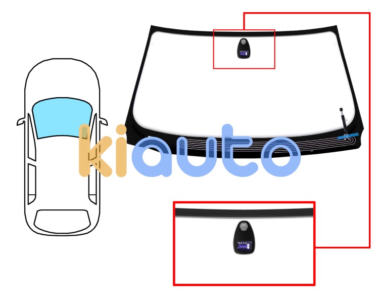 Parabrisas bmw serie 7 (e65-e66) 2005-2009 delantero / verde / termico / con base espejo / con sensor Eurocode 2443AGSHMV1B