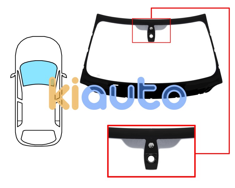 Parabrisas bmw serie 7 (f01-f02) 2009-2012 delantero / verde / con base espejo / con sensor Eurocode 2457AGSMV