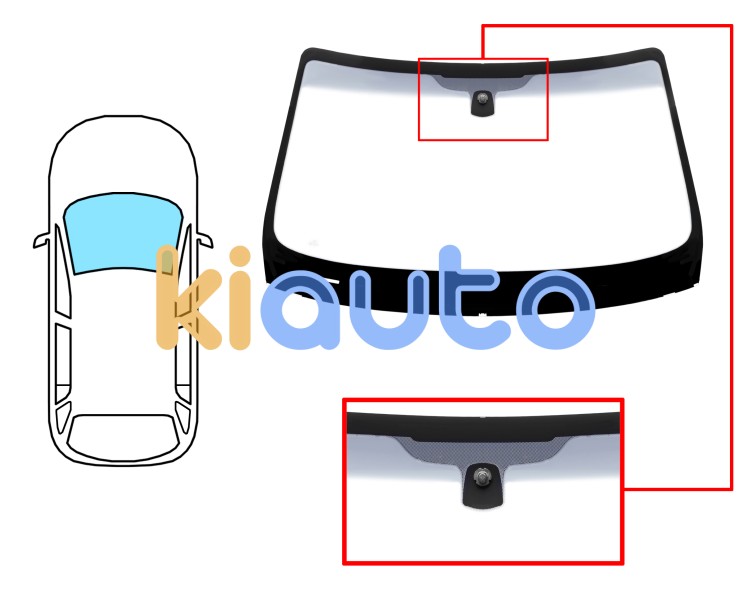 Parabrisas bmw x1 (e84) 2012-2015 delantero / verde banda gris / con base espejo Eurocode 2460AGSGYV