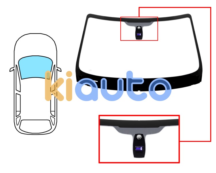 Parabrisas bmw x1 (e84) 2012-2015 delantero / verde / con base espejo / con sensor Eurocode 2460AGSMV1B