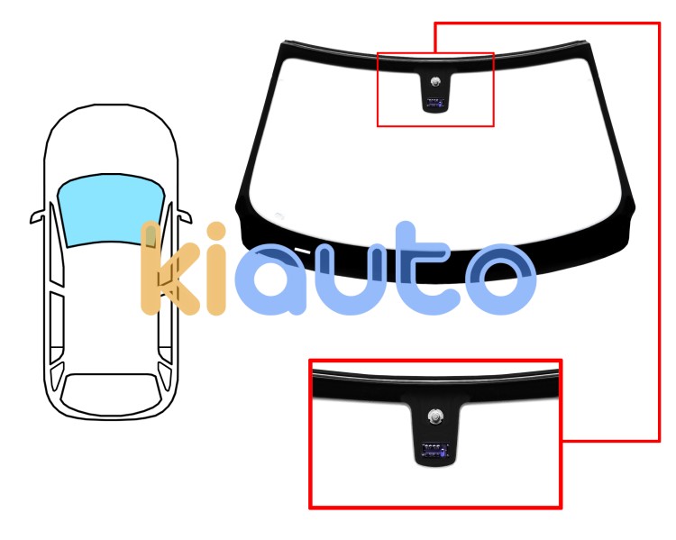 Parabrisas bmw x3 (e83) 2006-2010 delantero / verde / con base espejo / con sensor / molduras premontadas Eurocode 2449AGSMVW1B